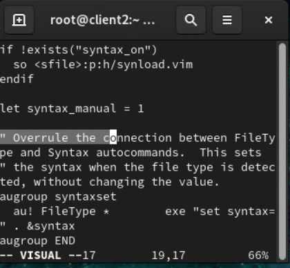 vim visual selection